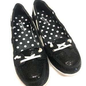 EUC Arizona Jean Co Sequin Slip on Loafers